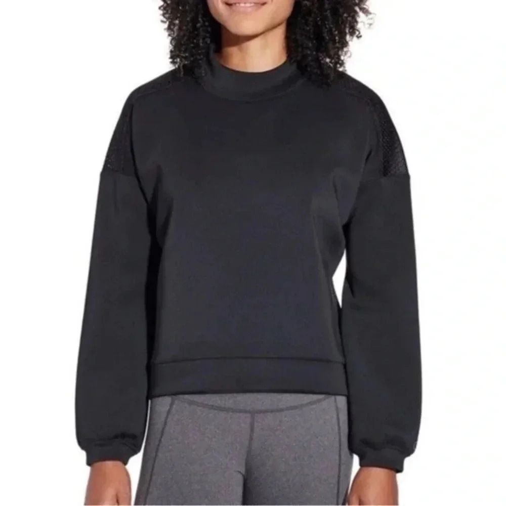 Calia By Carrie Underwood Black Mesh Pullover Workout Athletic Sweatshirt Size L
